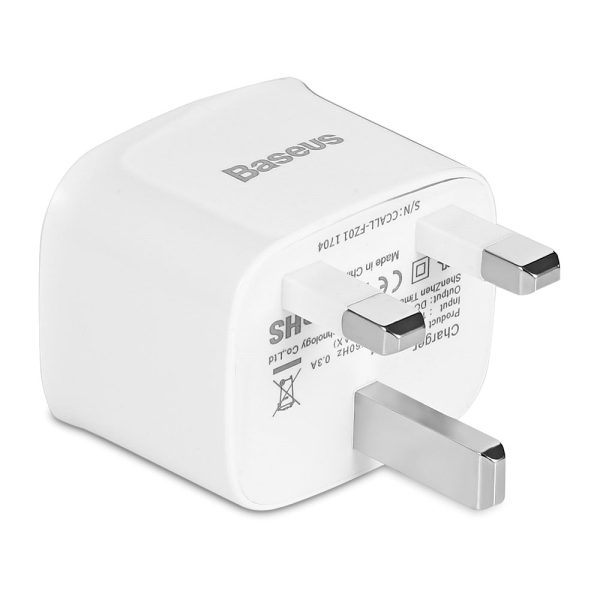 Baseus Funzi Dual USB 2.4A Smart Travel Charger UK Plug - Image 7