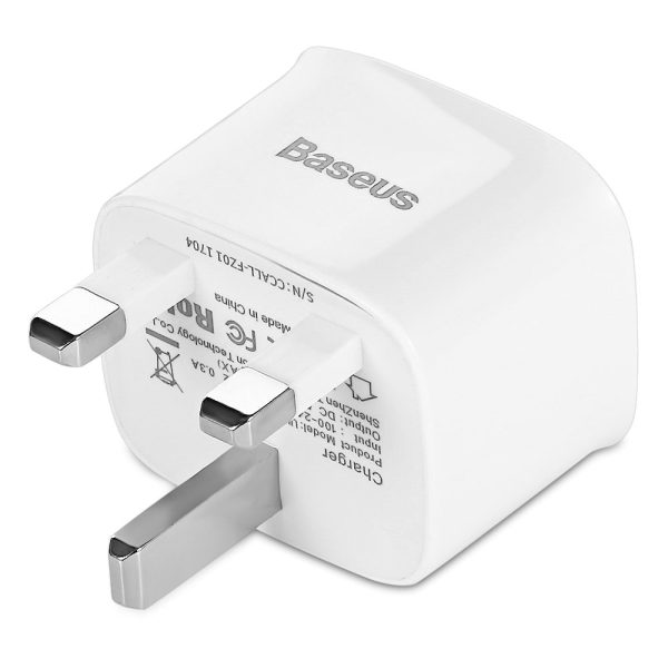 Baseus Funzi Dual USB 2.4A Smart Travel Charger UK Plug - Image 10