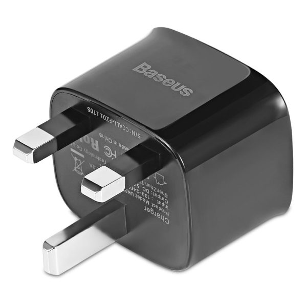 Baseus Funzi Dual USB 2.4A Smart Travel Charger UK Plug - Image 2