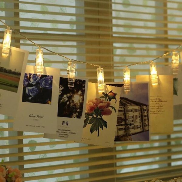BRELONG Photo Clip String Light Battery Powered Perfect Anniversary Ornament for Hanging Pictures / Notes / Artwork - Image 2