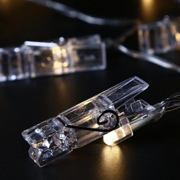 BRELONG Photo Clip String Light Battery Powered Perfect Anniversary Ornament for Hanging Pictures / Notes / Artwork - Image 4