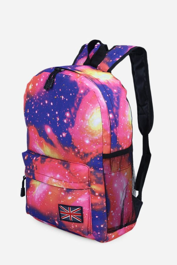 Brilliant Cosmos Print Unisex School Shopping Travel Portable Backpack - Image 13