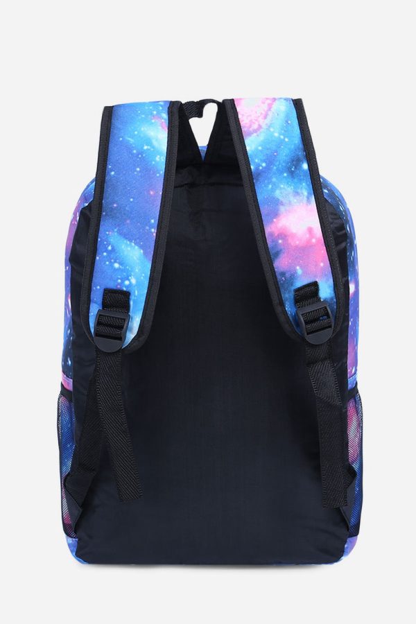 Brilliant Cosmos Print Unisex School Shopping Travel Portable Backpack - Image 2