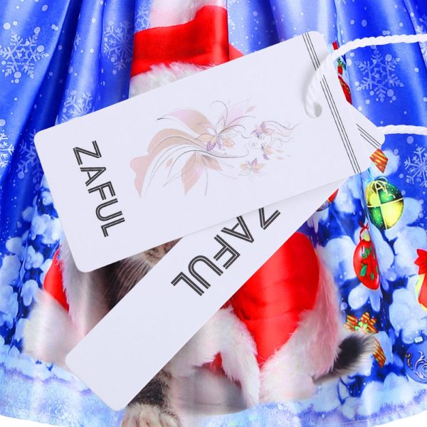 Christmas Cat Snowflake Mesh Panel Dress - Image 6