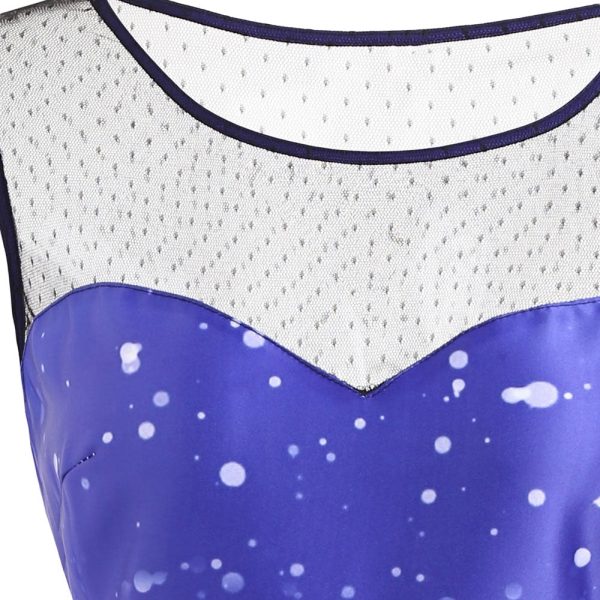 Christmas Santa Claus Snowman Mesh Panel Dress - Image 3
