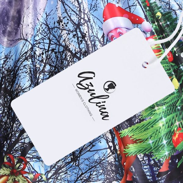 Christmas Santa Claus Snowman Mesh Panel Dress - Image 5