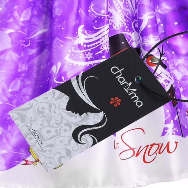 Christmas Snowman Snowflake Mesh Panel Dress - Image 20