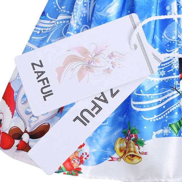 Christmas Snowman Snowflake Mesh Panel Dress - Image 6
