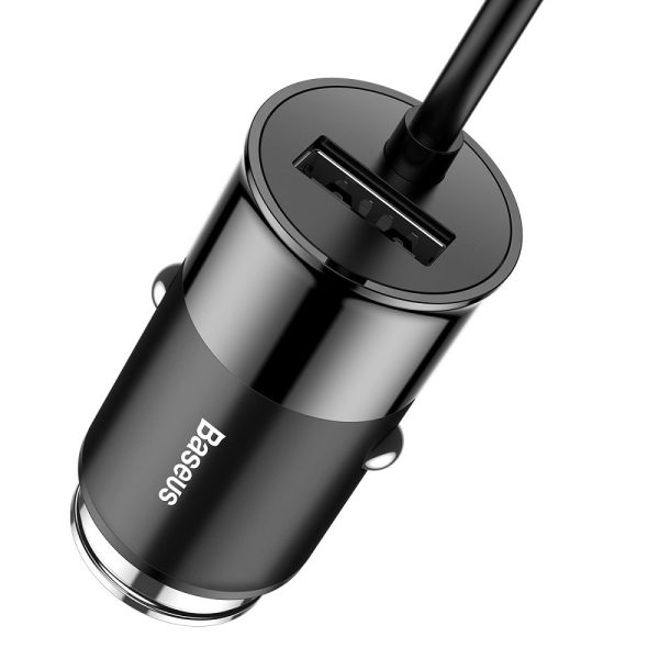 Baseus Car Charger Front Single Port Rear Three USB - Image 2