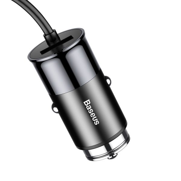 Baseus Car Charger Front Single Port Rear Three USB - Image 5