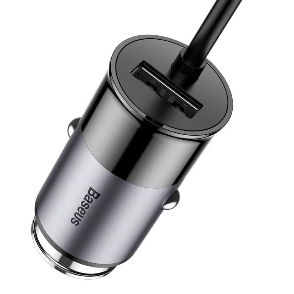 Baseus Car Charger Front Single Port Rear Three USB - Image 6