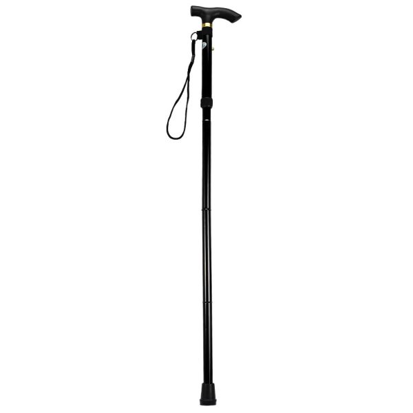 Adjustable Aluminum Metal Walking Stick Folding Collapsible Travel Cane with Non-slip Rubber Base - Image 22