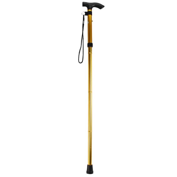 Adjustable Aluminum Metal Walking Stick Folding Collapsible Travel Cane with Non-slip Rubber Base - Image 13