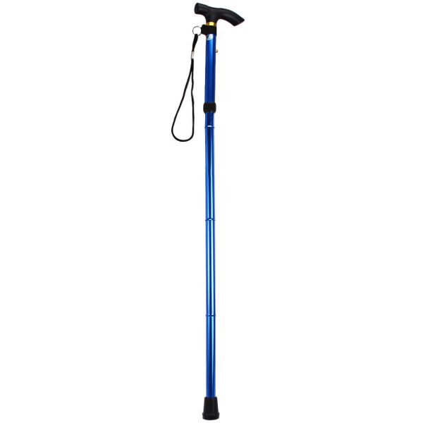 Adjustable Aluminum Metal Walking Stick Folding Collapsible Travel Cane with Non-slip Rubber Base - Image 11