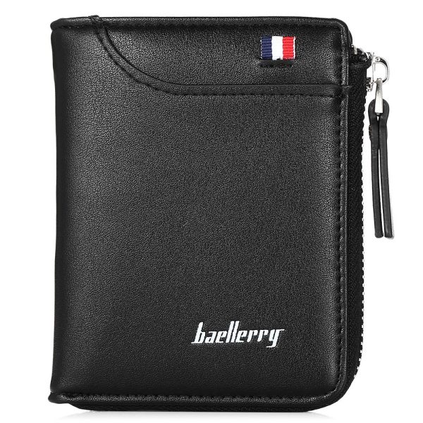 Baellerry Men Wallet Short Section Soft PU Leisure Folder Bag - Image 2