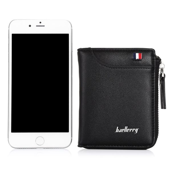 Baellerry Men Wallet Short Section Soft PU Leisure Folder Bag - Image 4