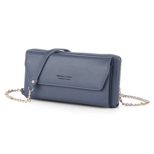 Baellerry Women PU Leather Chain Crossbody Shoulder Phone Bag Long Wallet - Image 18