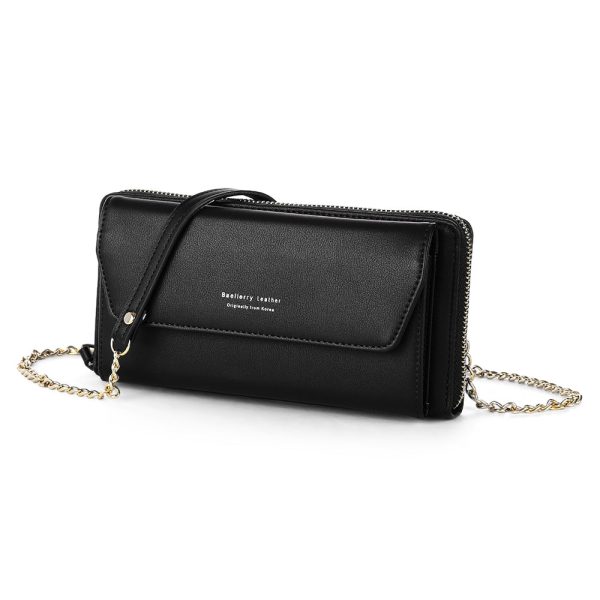 Baellerry Women PU Leather Chain Crossbody Shoulder Phone Bag Long Wallet - Image 20