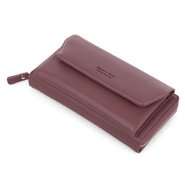 Baellerry Women PU Leather Chain Crossbody Shoulder Phone Bag Long Wallet - Image 30