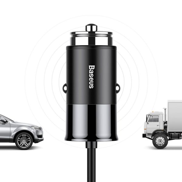 Baseus Enjoy Together 2-in-1 Car Charger 4.8A for Type-C / 8 Pin Devices - Image 5
