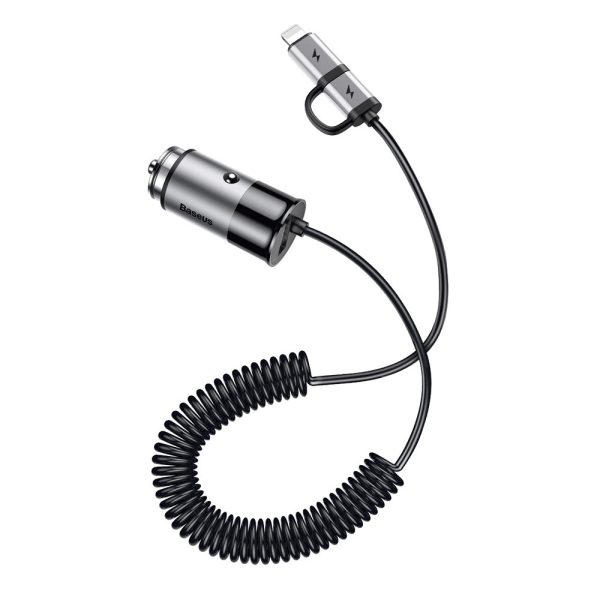 Baseus Enjoy Together 2-in-1 Car Charger 4.8A for Type-C / 8 Pin Devices - Image 7