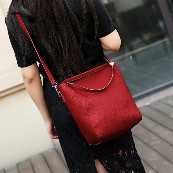 4pcs Women PU Leather Handbag Shoulder Crossbody Bag Wristlet Card Holder - Image 11