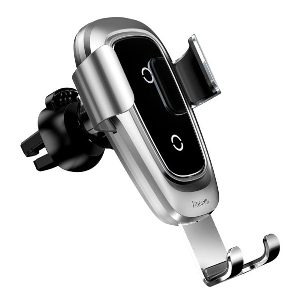 Baseus Metal Wireless Charger Gravity Car Mount 10W for 4 - 6.5 inch Mobile Phones - Image 11