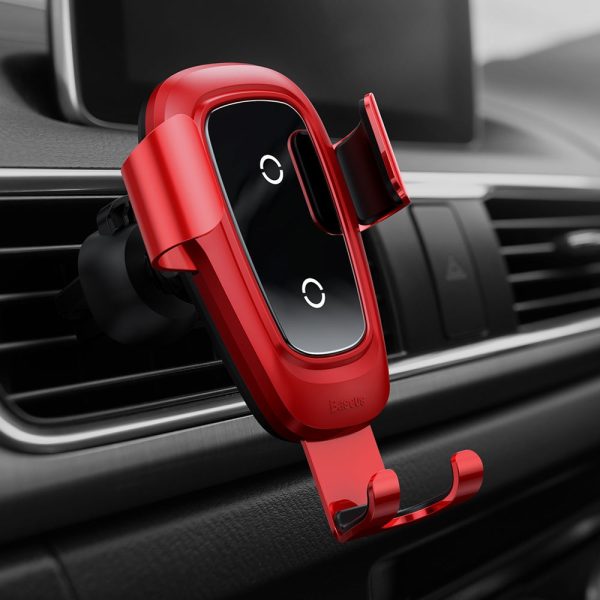 Baseus Metal Wireless Charger Gravity Car Mount 10W for 4 - 6.5 inch Mobile Phones - Image 5