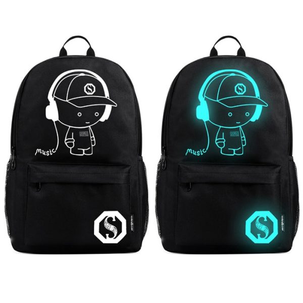 Anime Cartoon Luminous Backpack with USB Charging Port and Lock &Pencil Case - Image 5