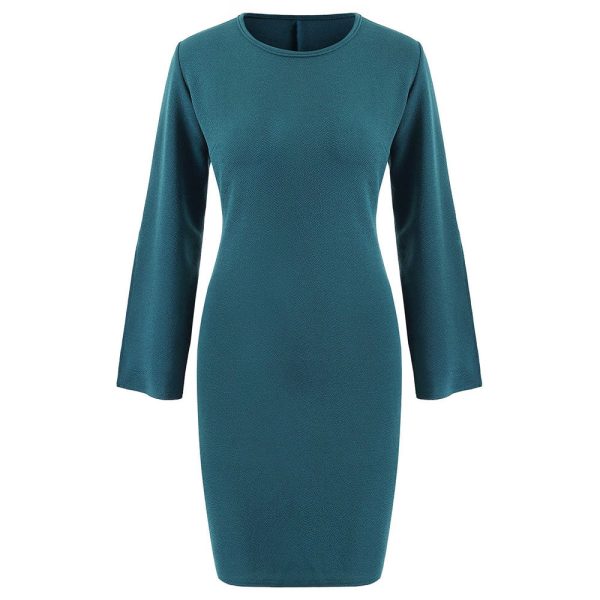 Casual Bell Slleve Fitted Dress - Image 5