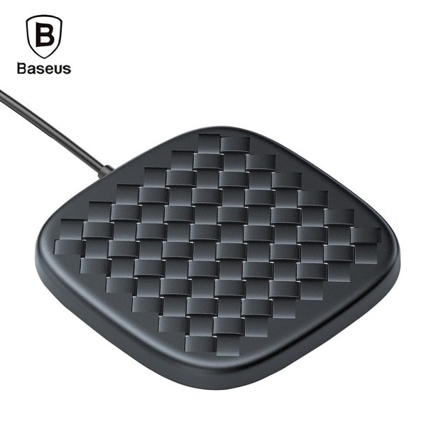 Baseus BSWC - P13 Fast Wireless Charger Woven Leather Charging Pad 10W