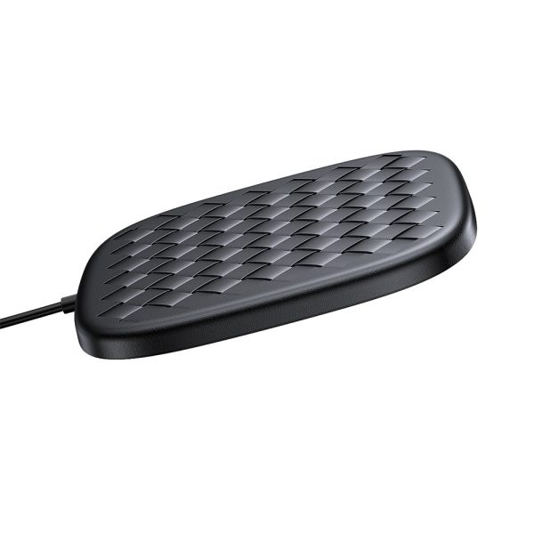 Baseus BSWC - P13 Fast Wireless Charger Woven Leather Charging Pad 10W - Image 2