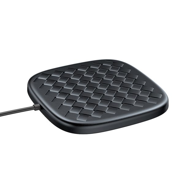 Baseus BSWC - P13 Fast Wireless Charger Woven Leather Charging Pad 10W - Image 5