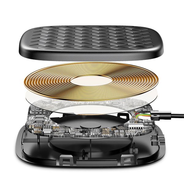 Baseus BSWC - P13 Fast Wireless Charger Woven Leather Charging Pad 10W - Image 6