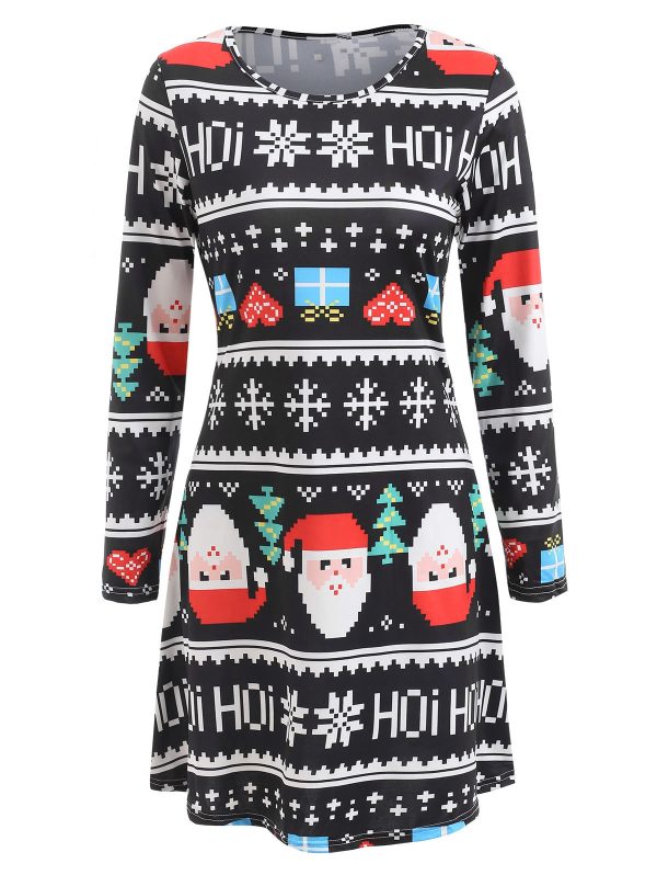 Christmas Print Tunic Dress - Image 2