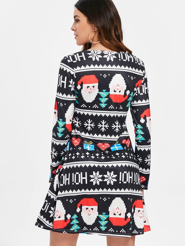 Christmas Print Tunic Dress - Image 4