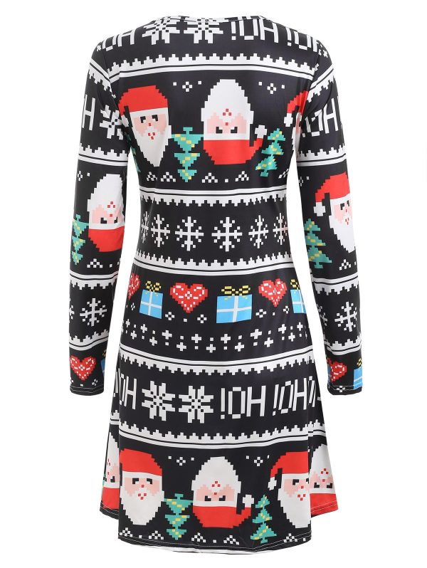 Christmas Print Tunic Dress - Image 3