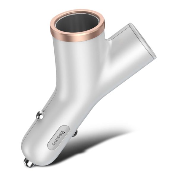 Baseus Y-shape Dual USB Car Charger with Cigarette Extended Port - Image 10