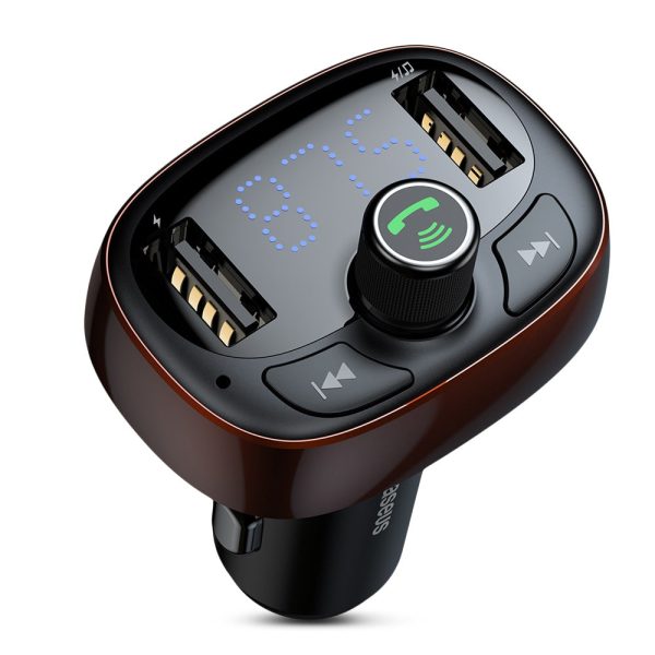Baseus S - 09 T-shape Bluetooth V4.2 MP3 Dual USB Car Charger LED Screen - Image 16