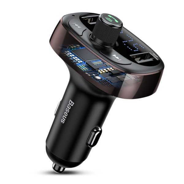 Baseus S - 09 T-shape Bluetooth V4.2 MP3 Dual USB Car Charger LED Screen - Image 13
