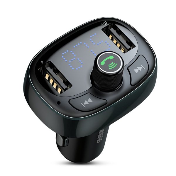 Baseus S - 09 T-shape Bluetooth V4.2 MP3 Dual USB Car Charger LED Screen - Image 11