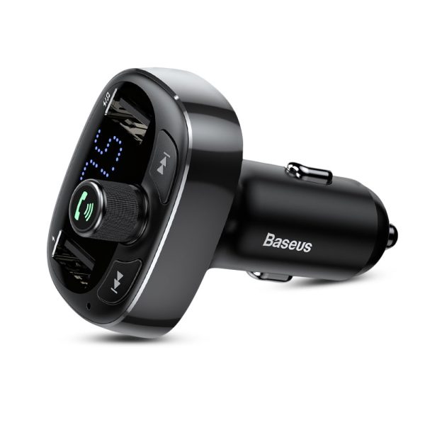 Baseus S - 09 T-shape Bluetooth V4.2 MP3 Dual USB Car Charger LED Screen - Image 4