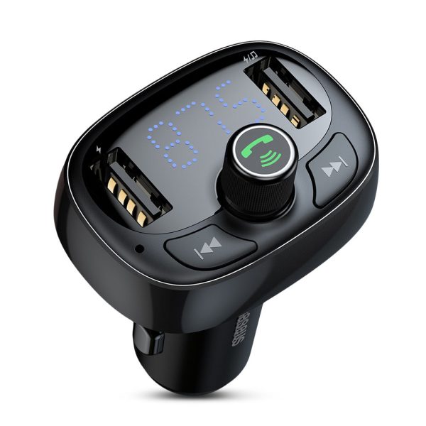 Baseus S - 09 T-shape Bluetooth V4.2 MP3 Dual USB Car Charger LED Screen - Image 6