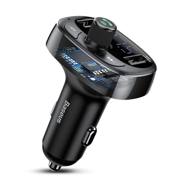 Baseus S - 09 T-shape Bluetooth V4.2 MP3 Dual USB Car Charger LED Screen - Image 3