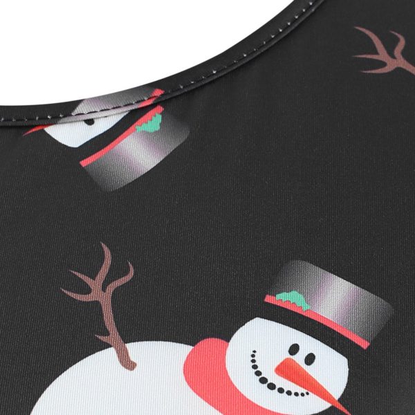 Christmas Snowman Print Mini Swing Dress - Image 4