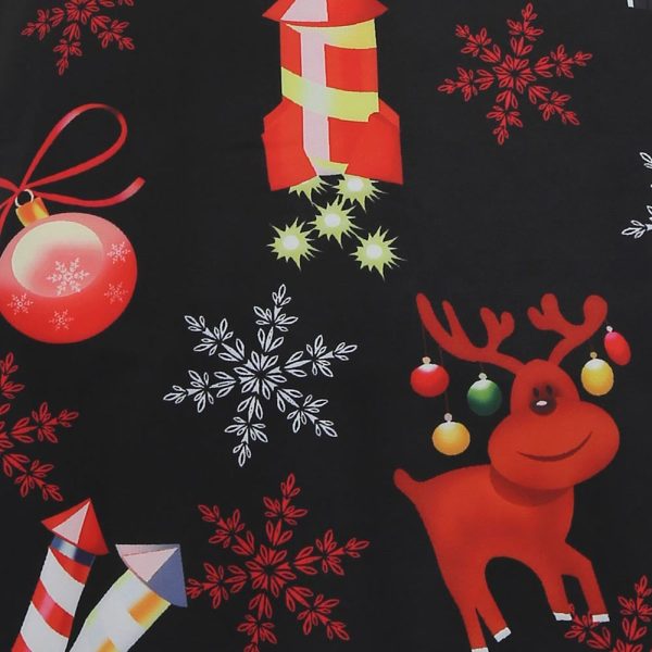 Christmas Print Three Qaurter Sleeve Dress - Image 5