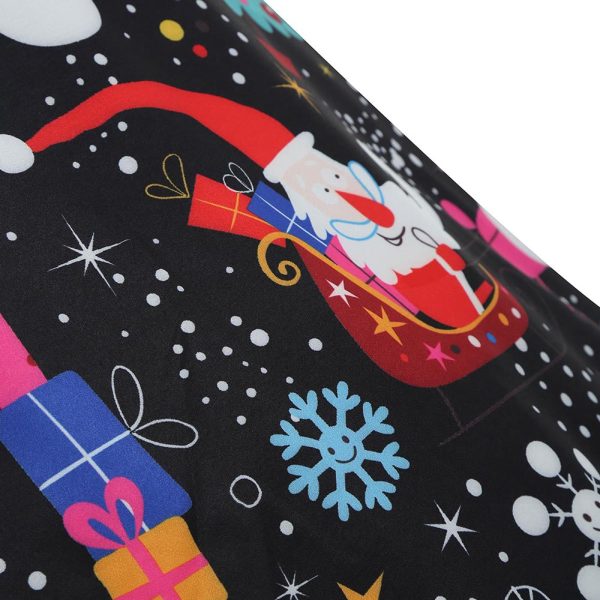 Christmas Snowman Print Three Quarter Sleeve Dress - Image 5