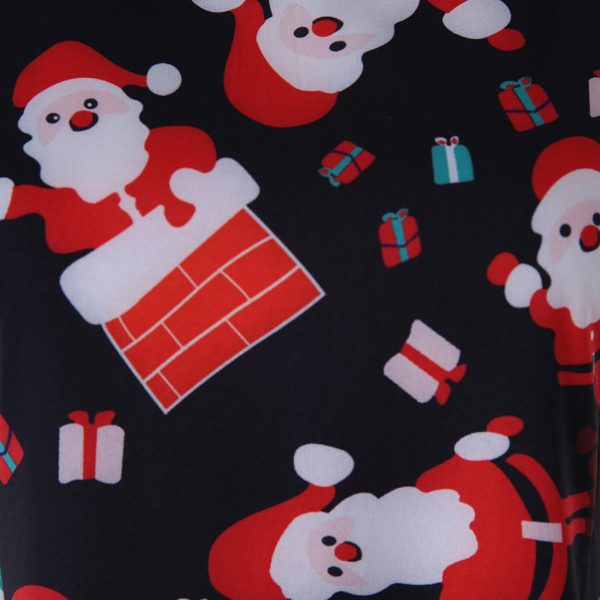 Christmas Santa Print A Line Dress - Image 2
