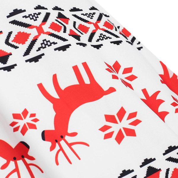 Christmas Elk Snowflake Print Pin Up Dress - Image 5