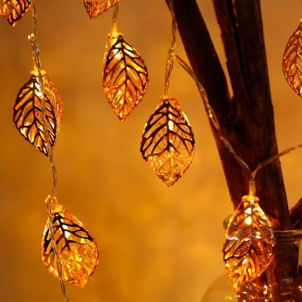 1.5M 10 LEDs Leaves Light String Lamp for Home Party Festival - Image 5